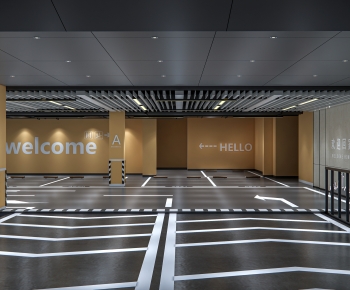Modern Underground Parking Lot-ID:745238078