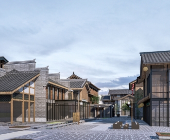 New Chinese Style Commercial Street-ID:515366082