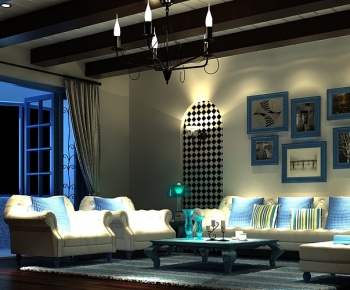 Mediterranean Style Sofa Combination-ID:906721123