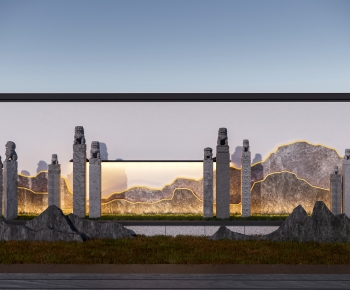 New Chinese Style Landscape Wall-ID:924346923