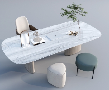 Modern Computer Desk And Chair-ID:347954996