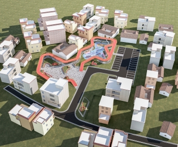 Modern Architectural Bird's-eye View Planning-ID:364790068