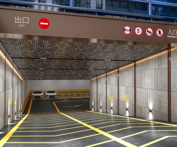 Modern Underground Parking Lot-ID:824467905