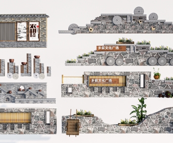 New Chinese Style Landscape Wall-ID:266104946
