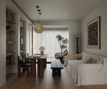 Wabi-sabi Style A Living Room-ID:123579522