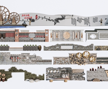 New Chinese Style Landscape Wall-ID:253113995