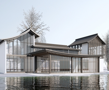 New Chinese Style Appearance Of Commercial Building-ID:210840947