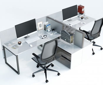 Modern Office Desk And Chair-ID:540735019