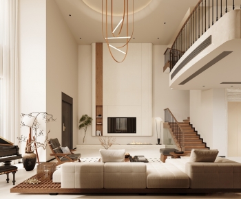 Modern A Living Room-ID:682674886