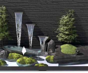 New Chinese Style Rockery Waterscape-ID:691684963