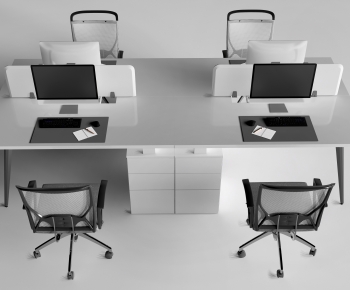 Modern Office Desk And Chair-ID:589668045