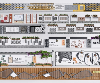 New Chinese Style Landscape Wall-ID:209085949