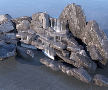 Modern Rockery Waterscape-ID:614835989
