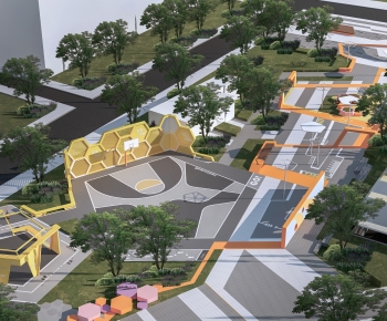 Modern Park Landscape-ID:924680269