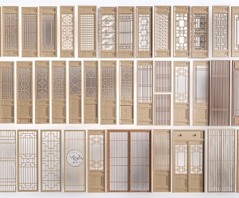 New Chinese Style Wooden Screen Partition-ID:208215009