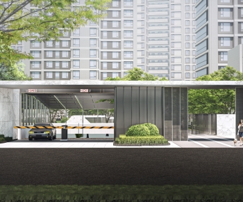 Modern Facade Element-ID:803659016