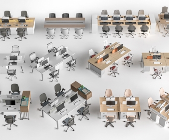 Modern Office Desk And Chair-ID:813818932