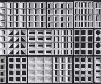 Modern Cement Brick Screen Partition-ID:504899019