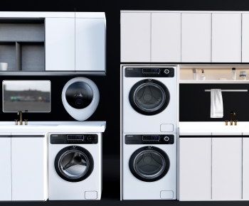 Modern Laundry Cabinet-ID:340123891