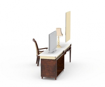 Chinese Style Office Desk And Chair-ID:109201919