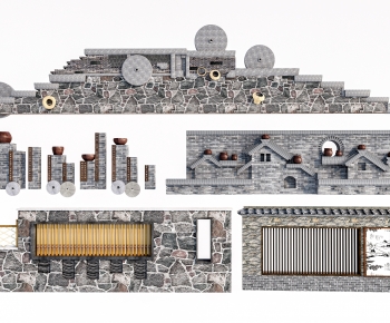New Chinese Style Landscape Wall-ID:158971076