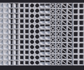 Modern Cement Brick Screen Partition-ID:124068026