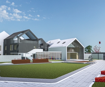 Modern School Building-ID:136676073