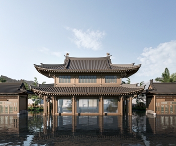 Chinese Style Ancient Architectural Buildings-ID:318648847