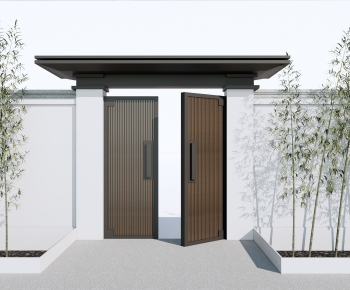 New Chinese Style Facade Element-ID:139998912