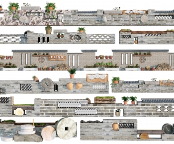 New Chinese Style Landscape Wall-ID:974369027