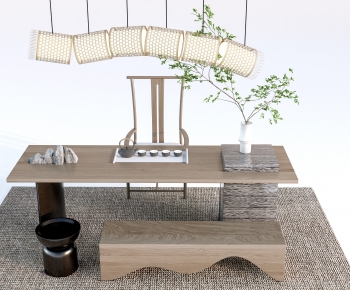 New Chinese Style Tea Tables And Chairs-ID:419459324