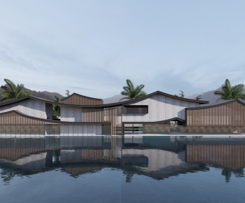 New Chinese Style Architecture Of Artistic Style-ID:302624949