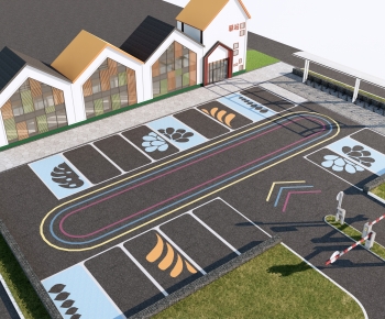 Modern Outdoor Parking Lot-ID:101195105