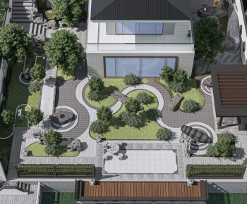 New Chinese Style Courtyard/landscape-ID:668180017