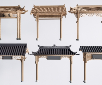 Chinese Style Decorated Archway-ID:551342964
