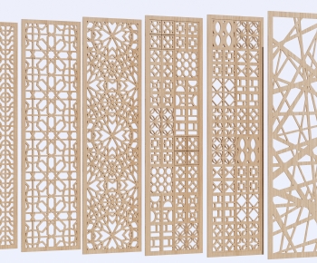 New Chinese Style Wooden Screen Partition-ID:644802097