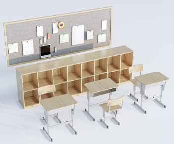 Modern Computer Desk And Chair-ID:697520973