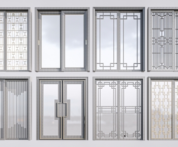 New Chinese Style Sliding Door-ID:718681107