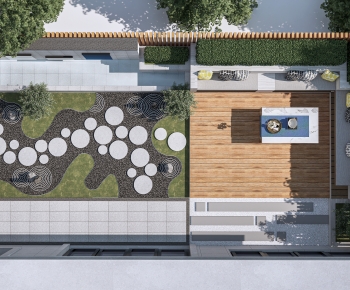 Modern Courtyard/landscape-ID:739001046