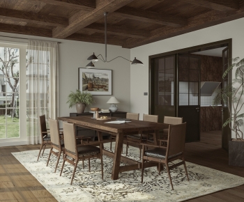 Wabi-sabi Style Dining Room-ID:247499945