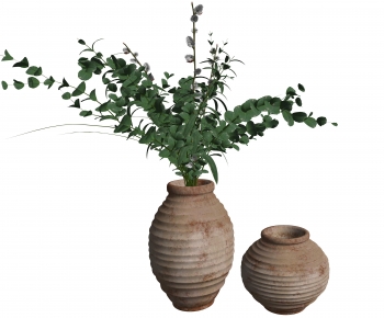 Wabi-sabi Style Clay Pot-ID:746409995