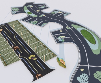 Modern Outdoor Parking Lot-ID:424120902