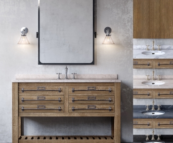 Industrial Style Bathroom Cabinet-ID:689976939