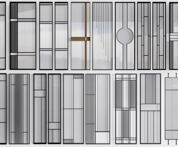 Modern Glass Screen Partition-ID:385291106