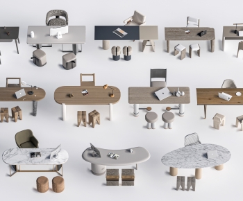 Modern Office Desk And Chair-ID:230360067