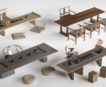 New Chinese Style Tea Tables And Chairs-ID:913517008