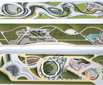 Modern Park Landscape-ID:407031061