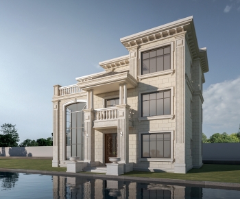 Simple European Style Detached Villa-ID:527956013