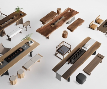 New Chinese Style Tea Tables And Chairs-ID:910444976