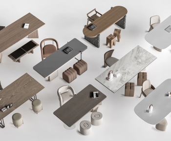 Modern Computer Desk And Chair-ID:760471112